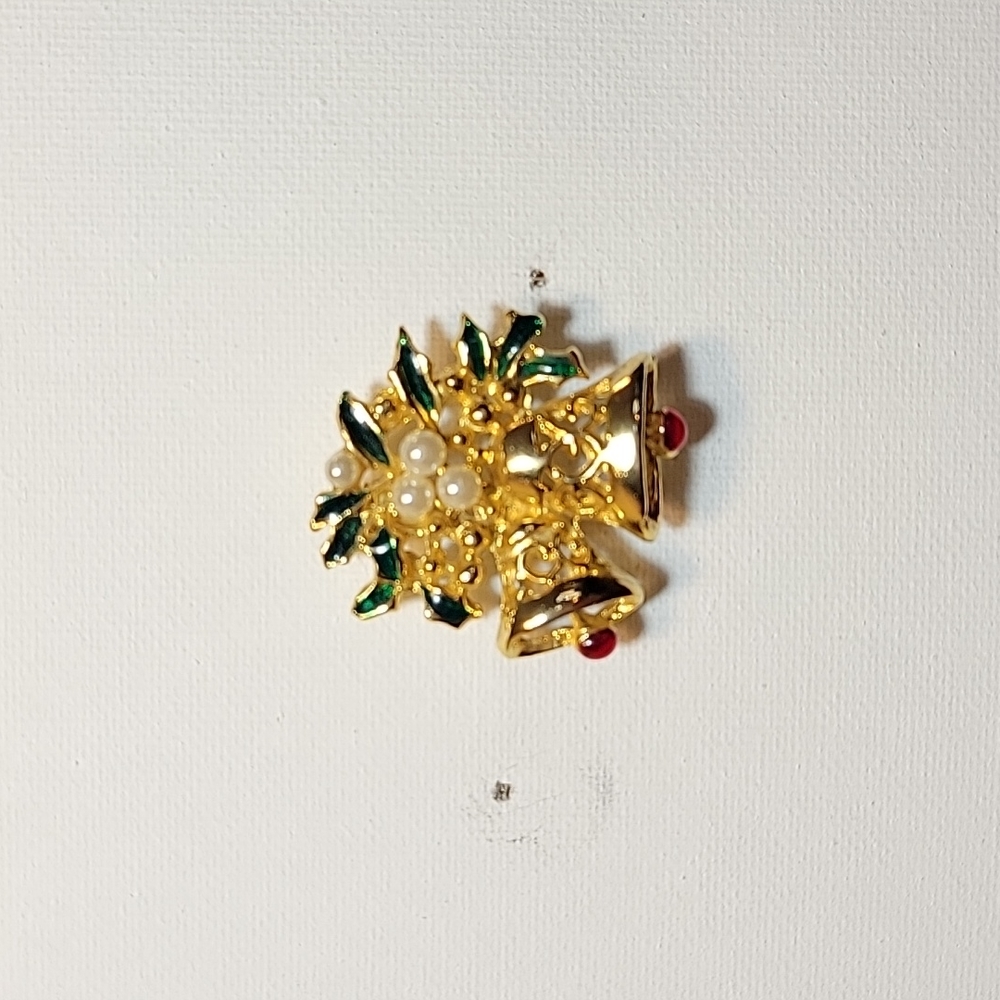 Vintage Christmas Bell Brooch